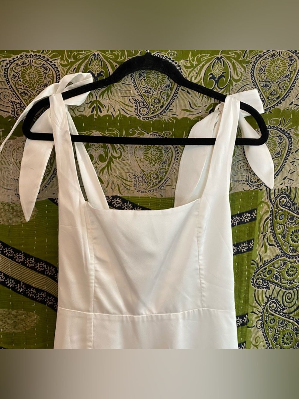 Show Me Your Mumu Ivory Luxe Satin Garden Midi Dress Size Medium Soft Girl - Picture 5 of 14